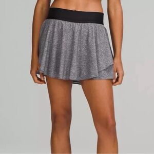 Lululemon Court Rival High-Rise Skirt Skort, Heather Gray/Black